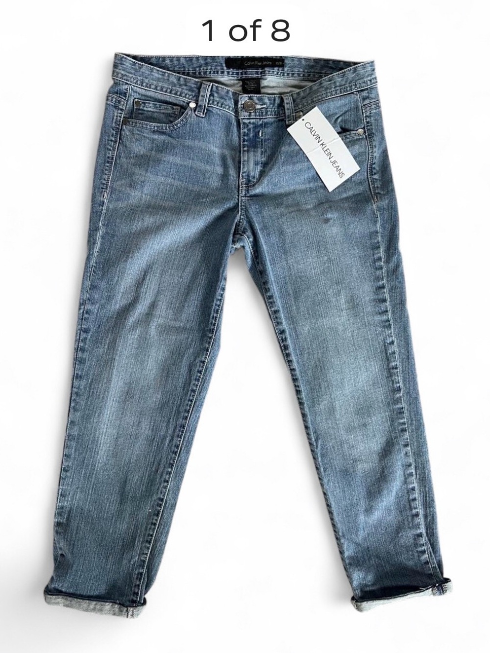 Calvin Klein Malibu Blue Rinse cropped Jeans NWT